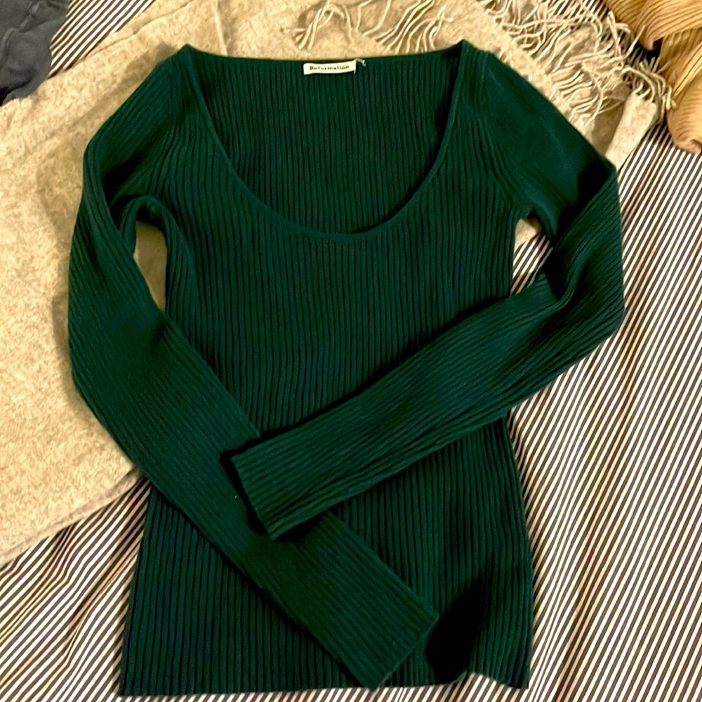 Green reformation Mia sweater size S